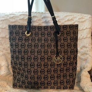 Michael Kors Jet Set Jacquard North/South Tote